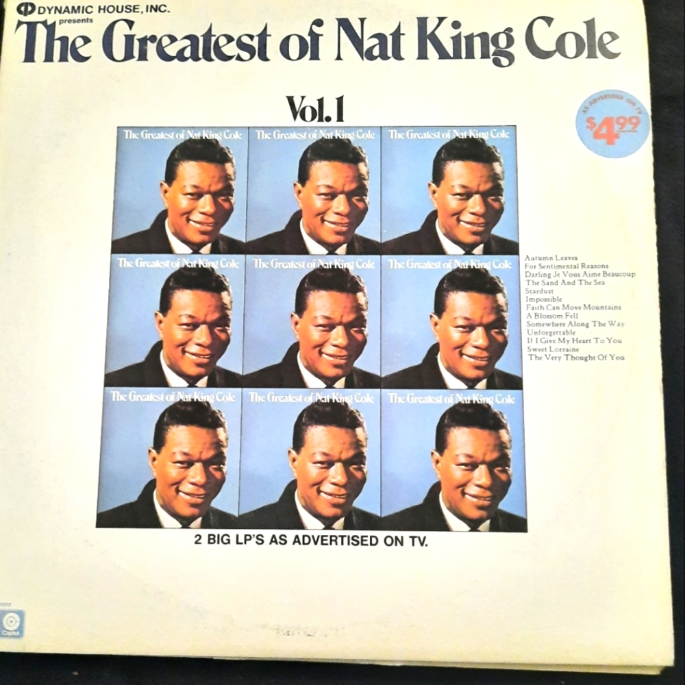 The Greatest of Nat King Cole Vol. 1 & 2, Gatefold cover Capitol SLB6603